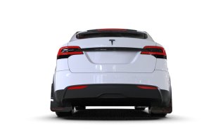 Tesla Model X Mud Flaps - Rally Armor - Premium Urethane UR Series - Black - `22-`26 Tesla Model X Mud Flaps - Rally Armor - Premium Urethane UR Series - Black - `22-`26